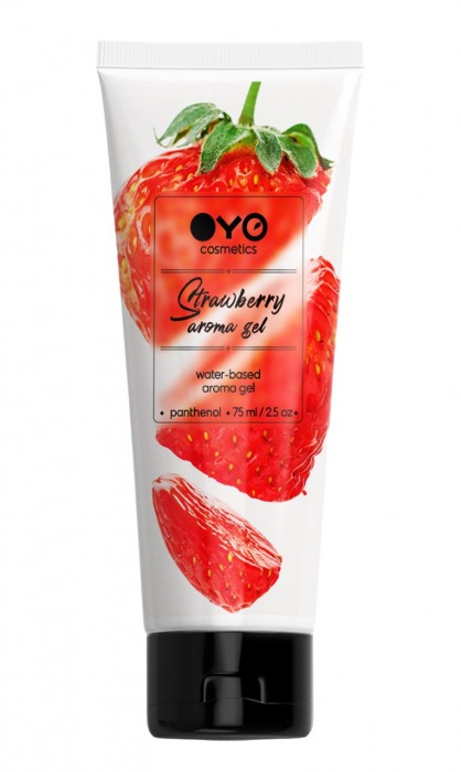 Лубрикант на водной основе OYO Aroma Gel Strawberry с ароматом клубники - 75 мл. - OYO - купить с доставкой в Чебоксарах