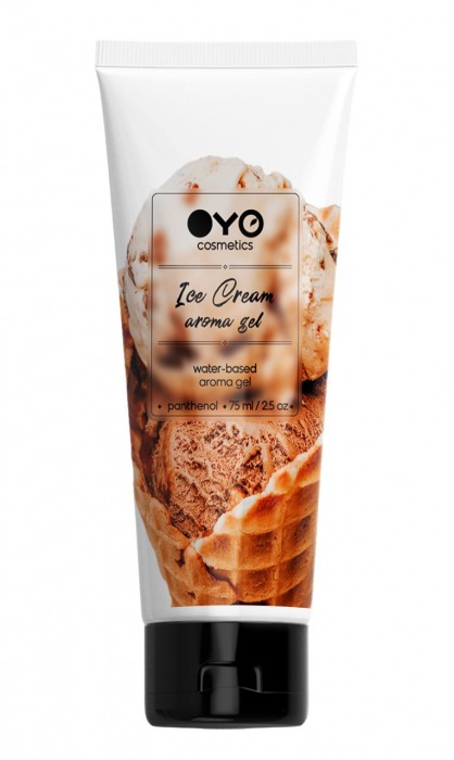 Лубрикант на водной основе OYO Aroma Gel Ice Cream с ароматом пломбира - 75 мл. - OYO - купить с доставкой в Чебоксарах