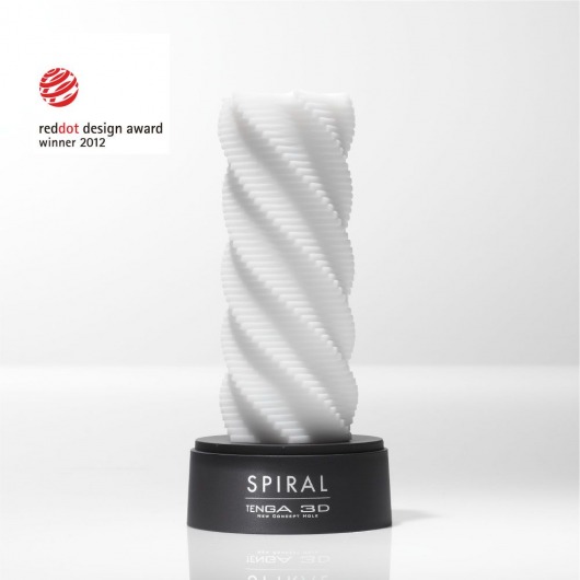 Белый 3D мастурбатор SPIRAL - Tenga - в Чебоксарах купить с доставкой