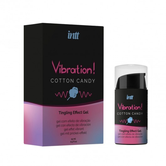 Жидкий вибратор Vibration Cotton Candy с ароматом сахарной ваты - 15 мл. - INTT - купить с доставкой в Чебоксарах