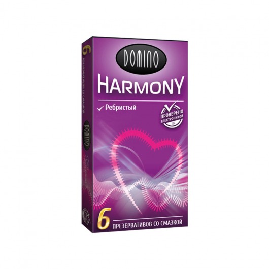 Презервативы с рёбрышками Domino Harmony - 6 шт. - Domino - купить с доставкой в Чебоксарах