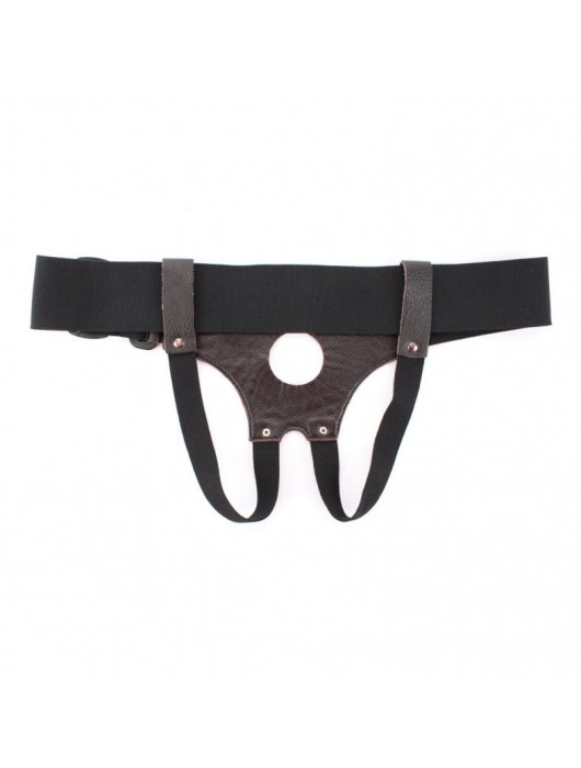 Трусики для страпона коричневого цвета - БДСМ Арсенал - купить с доставкой в Чебоксарах