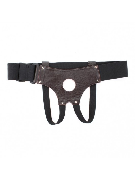 Трусики для страпона коричневого цвета - БДСМ Арсенал - купить с доставкой в Чебоксарах
