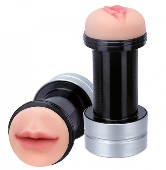 Двусторонний мастурбатор REALSTUFF 2 IN 1 HUMMER MOUTH   VAGINA - ротик и вагина - Dream Toys - в Чебоксарах купить с доставкой