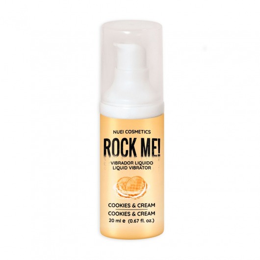 Жидкий вибратор Nuei Rock Me! с ароматом печенья и сливок - 20 мл. - Nuei cosmetics - купить с доставкой в Чебоксарах