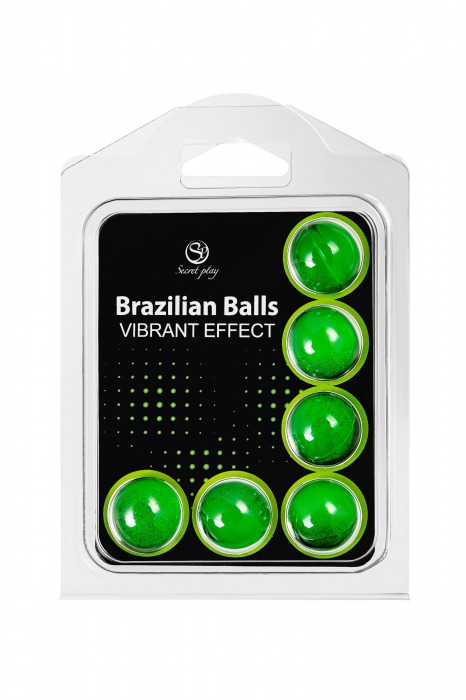 Набор из 6 шариков с массажным маслом Brazilian Balls с эффектом вибрации - Secret Play - купить с доставкой в Чебоксарах