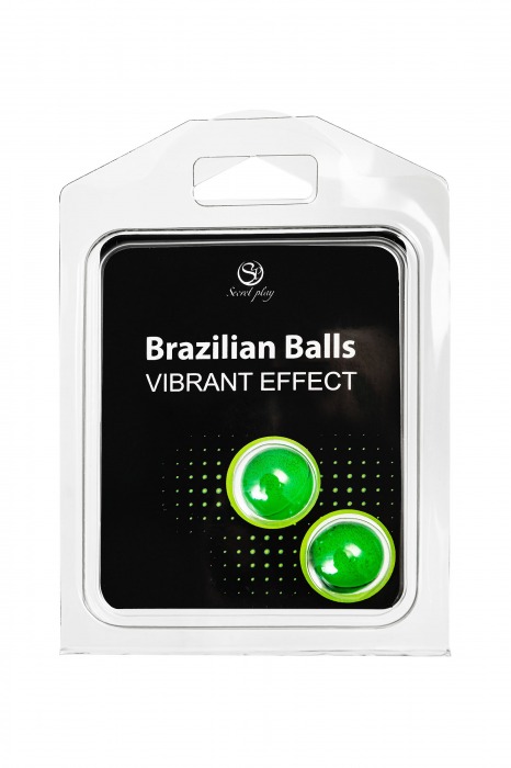 Набор из 2 шариков с массажным маслом Brazilian Balls с эффектом вибрации - Secret Play - купить с доставкой в Чебоксарах