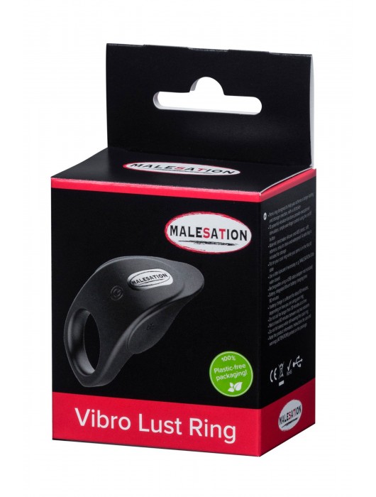 Черное эрекционное виброкольцо Vibro Lust Ring - MALESATION - в Чебоксарах купить с доставкой