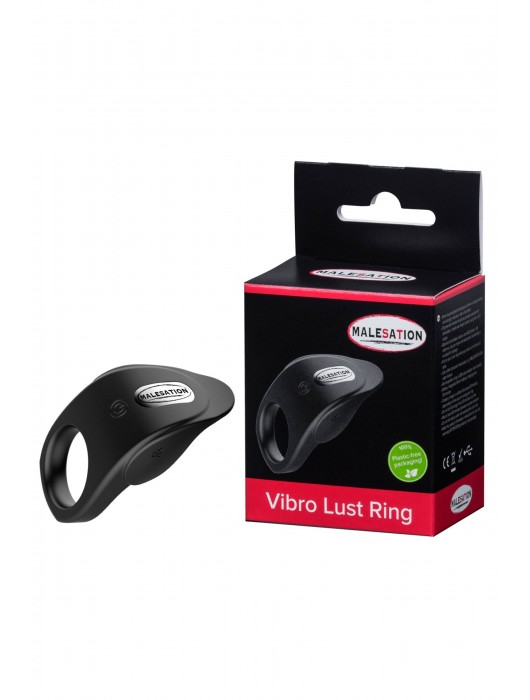 Черное эрекционное виброкольцо Vibro Lust Ring - MALESATION - в Чебоксарах купить с доставкой