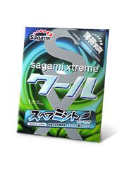 Презерватив Sagami Xtreme Mint с ароматом мяты - 1 шт. - Sagami - купить с доставкой в Чебоксарах