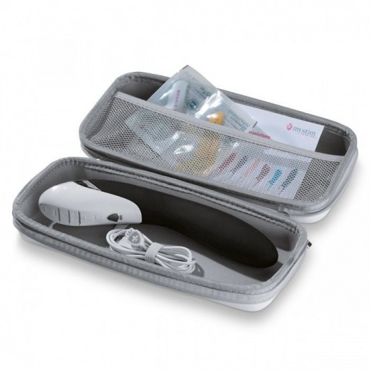 Вибратор с электростимуляцией Sizzling Simon Black Edition - 27 см. - MyStim - купить с доставкой в Чебоксарах