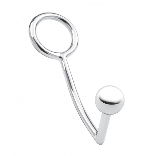 Кольцо на пенис с анальным стимулятором Stainless Steel Anal Hook   Cock Ring - BlueLine - в Чебоксарах купить с доставкой