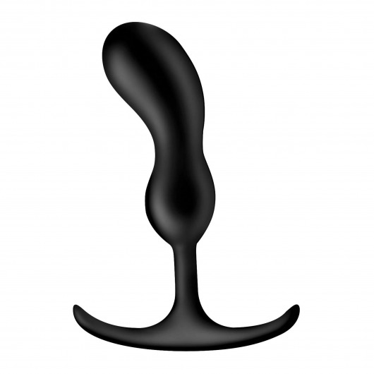 Черный массажер простаты с утяжелителями Premium Silicone Weighted Prostate Plug Medium - 16,3 см. - XR Brands - в Чебоксарах купить с доставкой