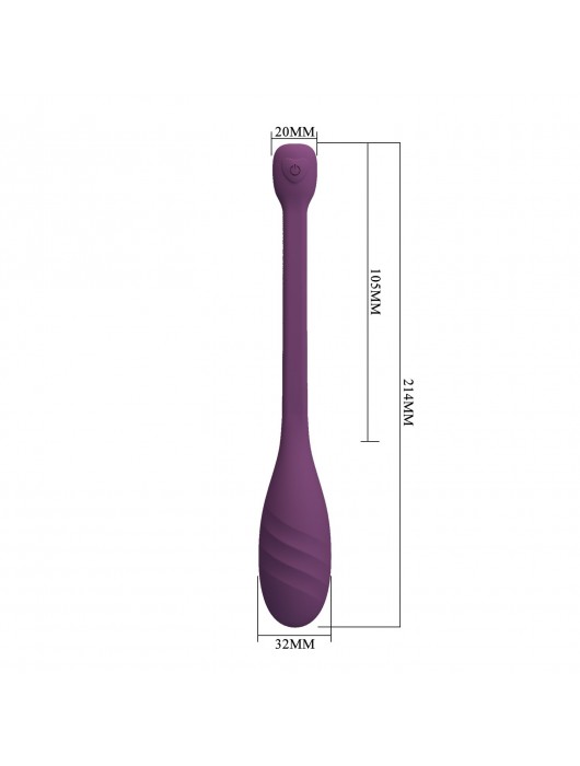Фиолетовое интерактивное виброяйцо Leviathan - Baile