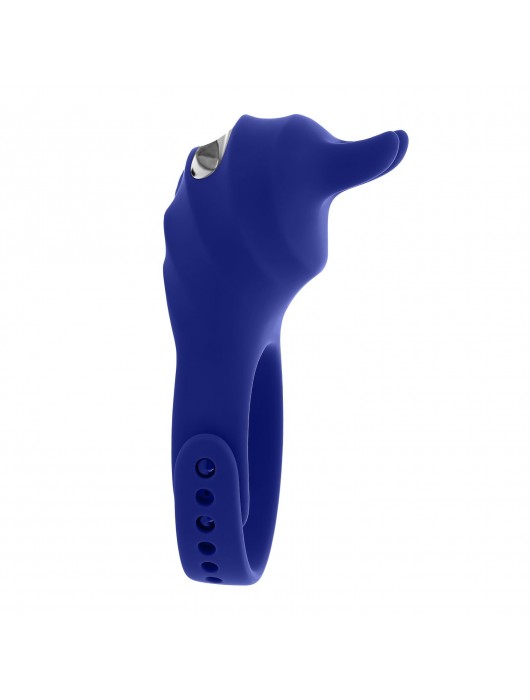 Синее эрекционное виброкольцо с клиторальной подушечкой и пультом ДУ Adjustable Fun Ring - Zero Tolerance - в Чебоксарах купить с доставкой