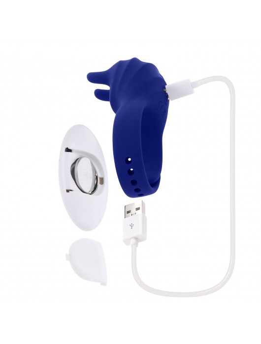 Синее эрекционное виброкольцо с клиторальной подушечкой и пультом ДУ Adjustable Fun Ring - Zero Tolerance - в Чебоксарах купить с доставкой