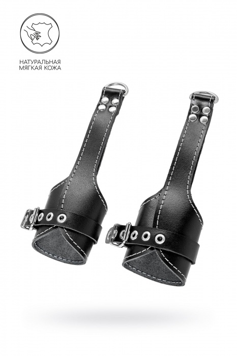 Черные подвесы с белой строчкой - Pecado - купить с доставкой в Чебоксарах