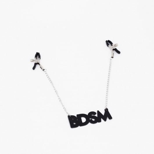 Зажимы на соски с кожаной подвеской BDSM - Crazy Handmade - купить с доставкой в Чебоксарах