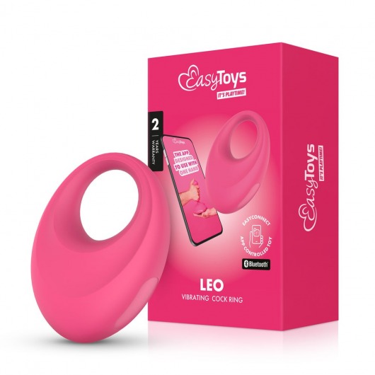 Розовое интерактивное эрекционное виброкольцо Leo - Easy toys - в Чебоксарах купить с доставкой