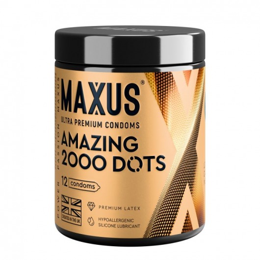 Точечные презервативы MAXUS 2000 Amazing Dots с железным кейсом - 12 шт. - Maxus - купить с доставкой в Чебоксарах