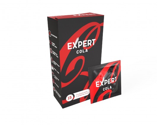 Презервативы с ароматом колы Expert Cola - 15 шт. - Expert - купить с доставкой в Чебоксарах