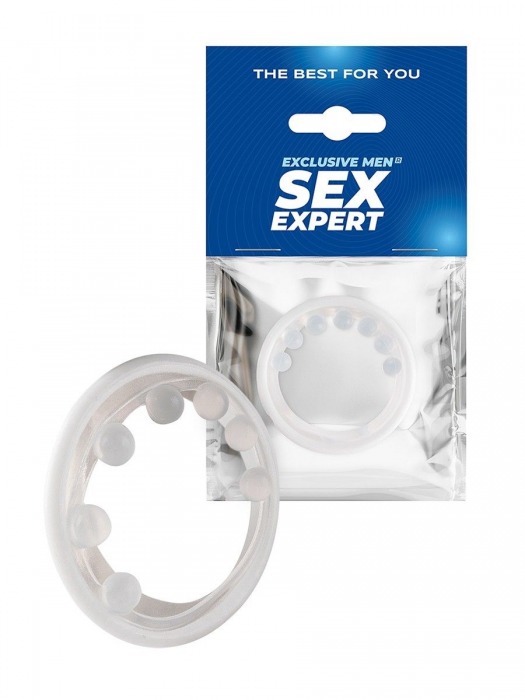 Эрекционное кольцо с мягкой стимулирующей насадкой - Sex Expert - в Чебоксарах купить с доставкой