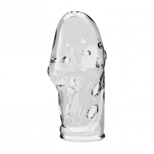 Прозрачная насадка на пенис Booker - 8 см. - Baile - в Чебоксарах купить с доставкой