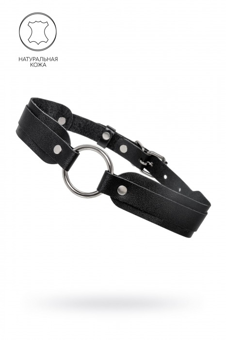 Черный кожаный чокер-ошейник со скруглёнными углами - Pecado - купить с доставкой в Чебоксарах