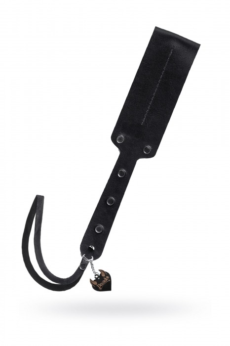 Черный кожаный пэддл - 32 см. - Pecado - купить с доставкой в Чебоксарах