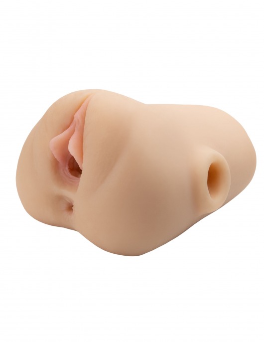 Телесный мастурбатор с вибрацией Double Pounder Vibrating Squeeze Stroker - Pipedream - в Чебоксарах купить с доставкой