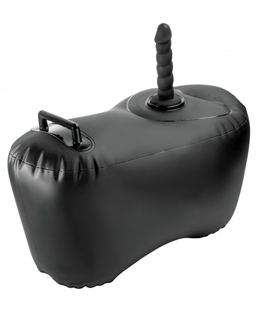 Черное надувное кресло с платформой для фиксации дилдо Body Dock Inflatable Love Seat - Pipedream - купить с доставкой в Чебоксарах