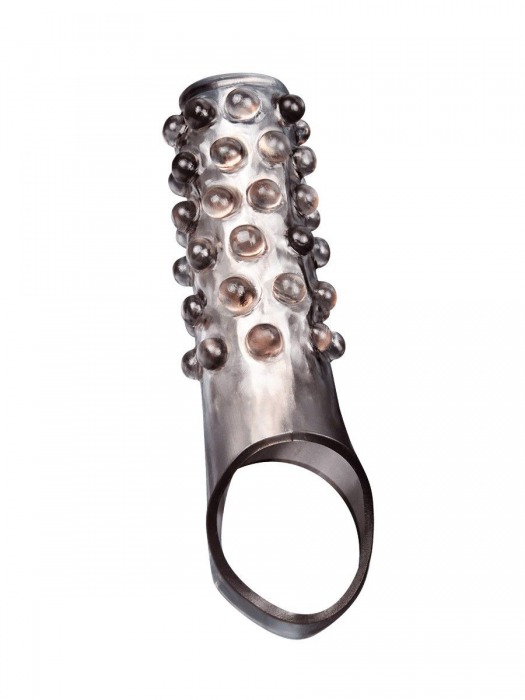 Дымчатая насадка на пенис с выпуклостями - 11 см. - Sex Expert - в Чебоксарах купить с доставкой