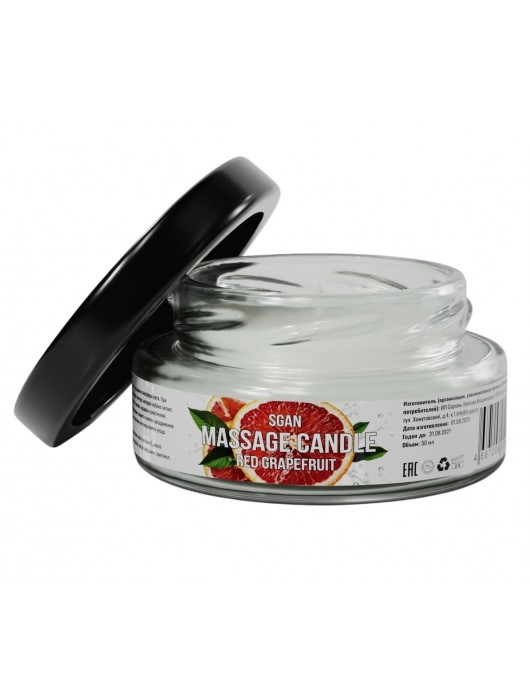 Массажная свеча «Красный грейпфрут» - 50 мл. - SGAN - купить с доставкой в Чебоксарах