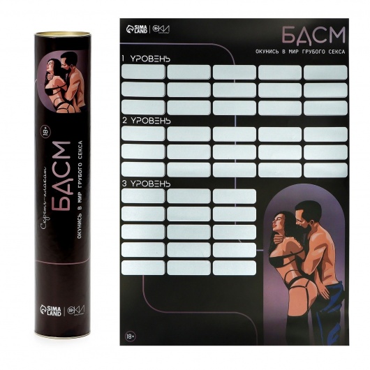 Плакат для двоих со скретч-слоем «БДСМ» - Сима-Ленд - купить с доставкой в Чебоксарах