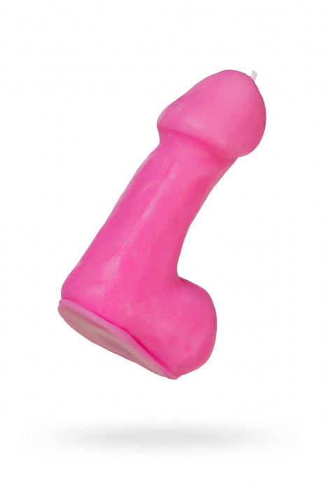 Розовая свеча в форме пениса - 47 гр. - Pecado - купить с доставкой в Чебоксарах