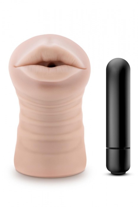 Телесный мастурбатор-ротик Nicole Vibrating Masturbator - Blush Novelties - в Чебоксарах купить с доставкой