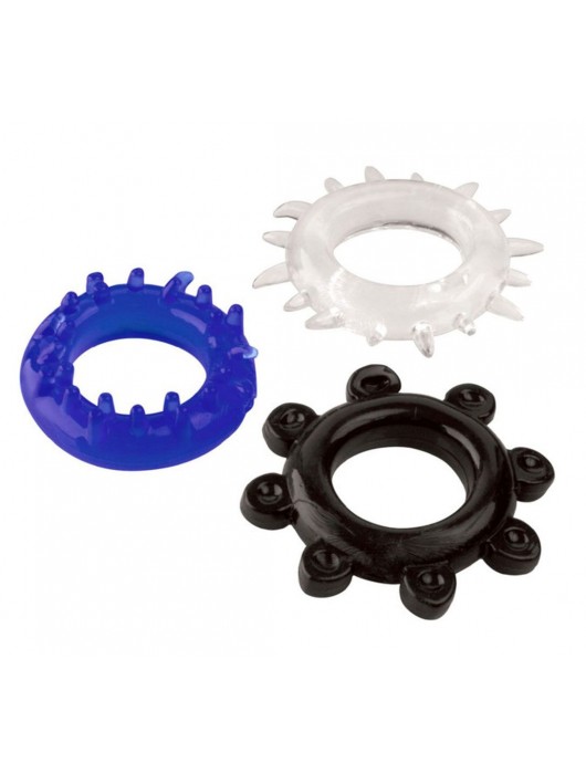 Набор из 3 эрекционных колец разного цвета и рельефа - Boys of Toys - в Чебоксарах купить с доставкой