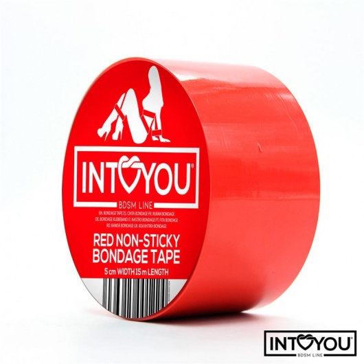 Красный скотч для фиксации Non-Sticky Bondage Tape - 15 м. - Intoyou - купить с доставкой в Чебоксарах
