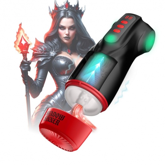 Интерактивный мастурбатор Raven с вакуумом, вибрацией и подсветкой - Shots Media BV - в Чебоксарах купить с доставкой