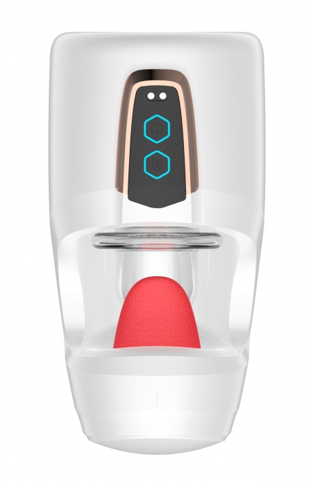 Белый мастурбатор с язычком и возвратно-поступательными движениями - Secwell - в Чебоксарах купить с доставкой