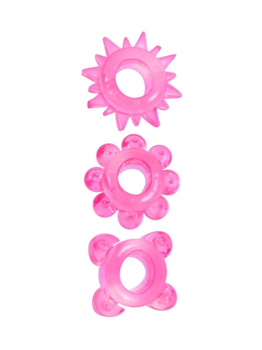 Комплект из 3 розовых эрекционных колец - Erowoman-Eroman - в Чебоксарах купить с доставкой