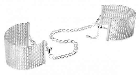 Серебристые наручники-браслеты Desir Metallique Handcuffs - Bijoux Indiscrets - купить с доставкой в Чебоксарах