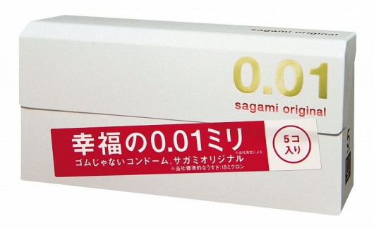 Супер тонкие презервативы Sagami Original 0.01 - 5 шт. - Sagami - купить с доставкой в Чебоксарах