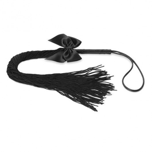 Чёрная плётка Lilly Whip Bijoux - Bijoux Indiscrets - купить с доставкой в Чебоксарах