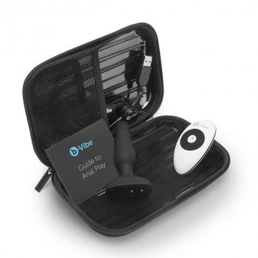 Анальная вибропробка чёрного цвета NOVICE REMOTE CONTROL PLUG BLACK - 10,2 см. - b-Vibe