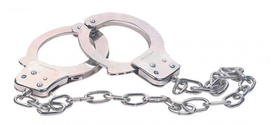 Наручники из металла с длинной цепочкой CHROME HANDCUFFS METAL HANDCUFFS W. KEY - NMC - купить с доставкой в Чебоксарах