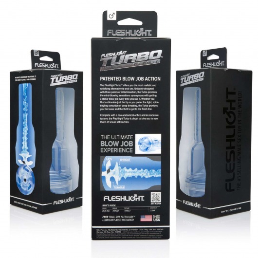 Мастурбатор Fleshlight Turbo - Trust Blue Ice - Fleshlight - в Чебоксарах купить с доставкой
