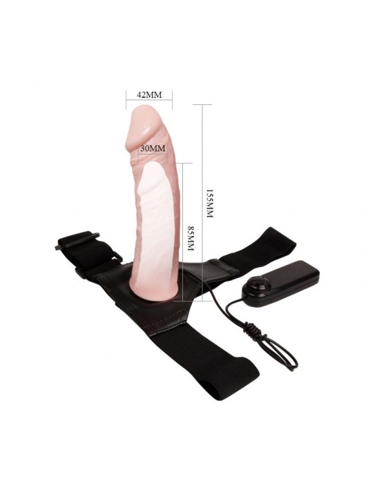 Женский страпон с вибрацией Ultra - 15,5 см. - Baile - купить с доставкой в Чебоксарах