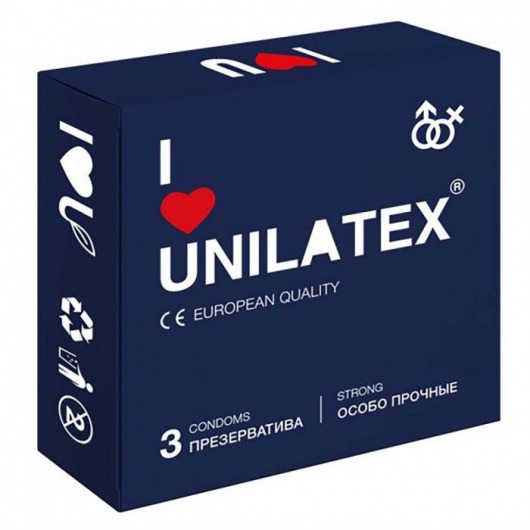 Ультрапрочные презервативы Unilatex Extra Strong - 3 шт. - Unilatex - купить с доставкой в Чебоксарах