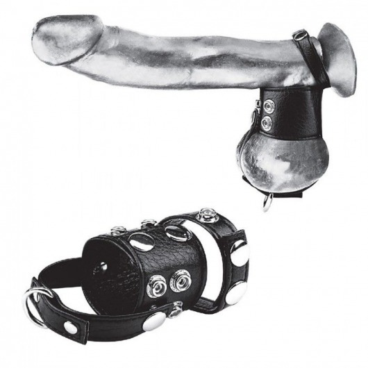 Утяжка на пенис и мошонку Cock Ring With 1.5  Ball Stretcher And Optional Weight Ring - BlueLine - купить с доставкой в Чебоксарах